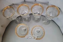 Set of 6 Italian Gold Gilt Greek Key Wine Glass 7 Possibly Fumo T Preziosi