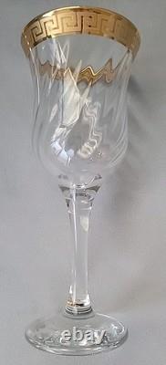 Set of 6 Italian Gold Gilt Greek Key Wine Glass 7 Possibly Fumo T Preziosi