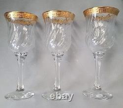 Set of 6 Italian Gold Gilt Greek Key Wine Glass 7 Possibly Fumo T Preziosi