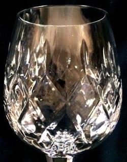 Set of 6, Royal Doulton BELVEDERE 7T Cut Crystal Water / Wine Goblets. Vintage