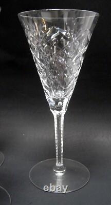 Set of 6 Seneca Stratford Cut Crystal Wine Water Goblet Glasses 8 1/4