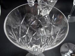 Set of 6 Seneca Stratford Cut Crystal Wine Water Goblet Glasses 8 1/4