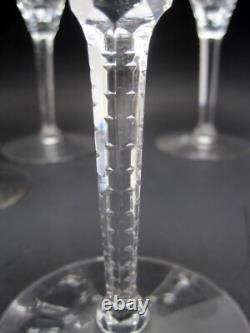 Set of 6 Seneca Stratford Cut Crystal Wine Water Goblet Glasses 8 1/4