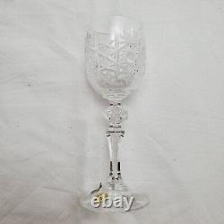 Set of 6 VTG Sklo Bohemia 24% Fine Cut Crystal Small Wine Glasses Czech Art Deco