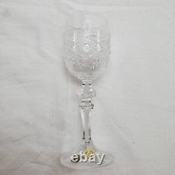 Set of 6 VTG Sklo Bohemia 24% Fine Cut Crystal Small Wine Glasses Czech Art Deco