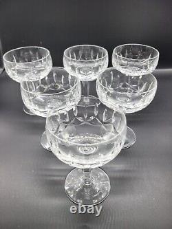 Set of 6 VTG Waterford Crystal Kildare Champagne/Tall Sherbet Glasses 5.25