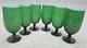 Set of 6 Vintage Carlos Moretti 6.5 Green Cased Water Wine Goblets