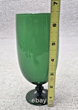 Set of 6 Vintage Carlos Moretti 6.5 Green Cased Water Wine Goblets