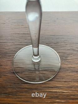 Set of 6 Vintage Optic Wine Glasses With Platinum Trim And Decanter