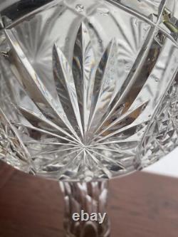 Set of 6 Vintage Optic Wine Glasses With Platinum Trim And Decanter