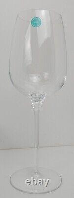 Set of 6 Vintage Tiffany & Co White Wine Crystal Glasses in Box Made in Italy