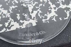 Set of 6 Vintage Tiffany & Co White Wine Crystal Glasses in Box Made in Italy