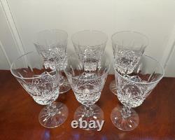 Set of 6 Vintage WATERFORD CRYSTAL Kenmare 10 oz. Water/Wine Glasses IRELAND