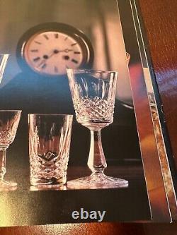 Set of 6 Vintage WATERFORD CRYSTAL Kenmare 6 Claret Wine Glasses IRELAND