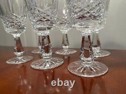 Set of 6 Vintage WATERFORD CRYSTAL Kenmare 6 Claret Wine Glasses IRELAND