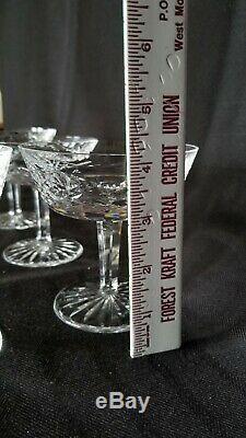 Set of 6 Vintage WATERFORD CRYSTAL Lismore Champagne Wine Sherbet Glasses