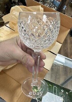 Set of 6 Vintage Waterford Crystal Alana Hock Wine Glass / ORIGINAL BOX