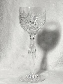 Set of 6 Vintage Waterford Crystal Clare Wine Hock Glasses 7-3/8 Fine Stemware