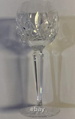 Set of 6 Waterford Crystal Lismore Hock Wine Glasses 7-3/8 Old Mark Vintage