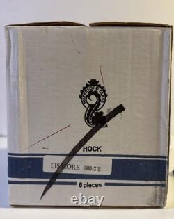 Set of 6 Waterford Crystal Lismore Hock Wine Glasses 7-3/8 Old Mark Vintage