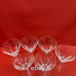 Set of 6 Waterford Crystal Sheila 7 Stem Wine Glasses Ireland Vintage