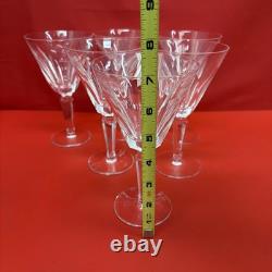 Set of 6 Waterford Crystal Sheila 7 Stem Wine Glasses Ireland Vintage