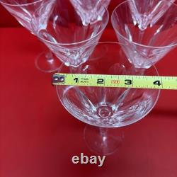 Set of 6 Waterford Crystal Sheila 7 Stem Wine Glasses Ireland Vintage