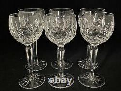 Set of 6 Waterford Lismore Balloon Wine Goblets 7 1/2 Vintage Gothic Mark