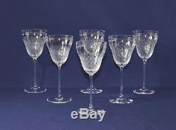 Set of 6 large vintage Rosenthal Romance II Crystal Red Wine Glasses 7 2/5