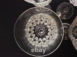 Set of 7 Mikasa Interlude Wine Goblet Vintage Cut Crystal Goblets
