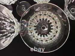 Set of 7 Mikasa Interlude Wine Goblet Vintage Cut Crystal Goblets