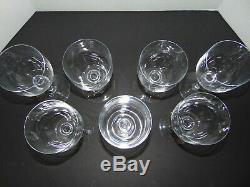 Set of 7 Vintage BACCARAT FRANCE Crystal Wine Tall Stemware Glasses 6.5 H