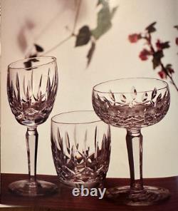 Set of 7 Vtg WATERFORD CRYSTAL Kildare 5-6 oz. Claret Wine Glasses 6.5 IRELAND