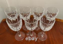 Set of 7 Vtg WATERFORD CRYSTAL Kildare 5-6 oz. Claret Wine Glasses 6.5 IRELAND