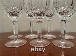 Set of 7 Vtg WATERFORD CRYSTAL Kildare 5-6 oz. Claret Wine Glasses 6.5 IRELAND