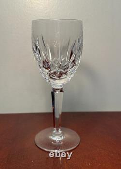 Set of 7 Vtg WATERFORD CRYSTAL Kildare 5-6 oz. Claret Wine Glasses 6.5 IRELAND