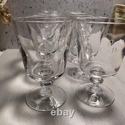 Set of 8 Steuben Signed Vintage 5 3/4 Claret Stemware / Wine Glasses w Monogram