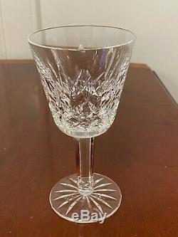 Set of 8 True Vintage WATERFORD CRYSTAL Lismore 6 oz Wine Glasses 5-7/8