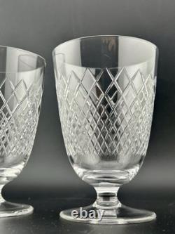 Set of 8 Vintage Cut Stuart Crystal Cordial Glasses 4? Braemar Pattern Stemware