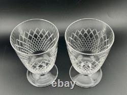Set of 8 Vintage Cut Stuart Crystal Cordial Glasses 4? Braemar Pattern Stemware