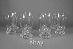 Set of 8 Vintage French Wine Glasses DAUM Crystal Model KIM Signed 1970s