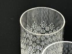 Set of (8) Vintage Rosenthal ROMANCE I MOTIF 5 7/8 Red Wine Glasses