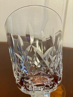 Set of 8 Vintage WATERFORD CRYSTAL Lismore Water Wine Goblets Glasses 6-7/8