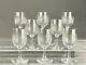 Set of 8 Vtg Baccarat Nancy 5 Hand Blown Claret Wine Glasses France, Mint