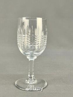 Set of 8 Vtg Baccarat Nancy 5 Hand Blown Claret Wine Glasses France, Mint