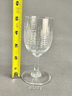 Set of 8 Vtg Baccarat Nancy 5 Hand Blown Claret Wine Glasses France, Mint