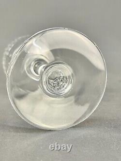 Set of 8 Vtg Baccarat Nancy 5 Hand Blown Claret Wine Glasses France, Mint