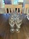 Set of 9 Crystal Wine Glasses Gold Rim Trim Elegant Vintage Barware