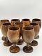 Set of 9 Vintage Lina Vizcarra-Oandasan Hand Carved Wine Glasses
