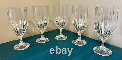 Set of 9 Vintage Mikasa Park Lane Crystal Wine and Ice Tea -Water Glasses